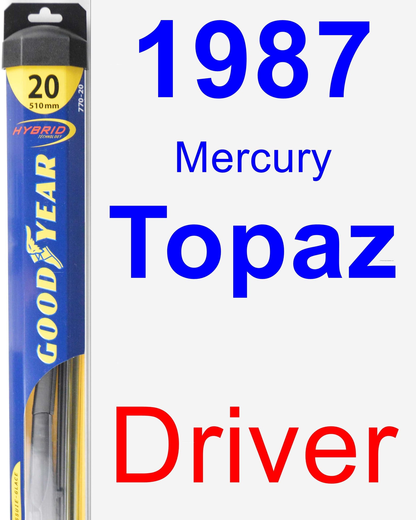 1987 Mercury Topaz Driver Wiper Blade Hybrid