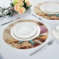 thumbnail image 5 of GZHJMY Beach Seashell Round Placemats Set of 4, Non-Slip Heat Resistant Washable Table Mats for Kitchen, Dining Room, Party Decor, 5 of 6