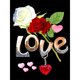 thumbnail image 2 of Cuadros Decorativos Kit de póster de flores de amor 5D con pintura de diamante de taladro redondo completo (HJ171) Tmvgtek embutido en tela, 2 of 6