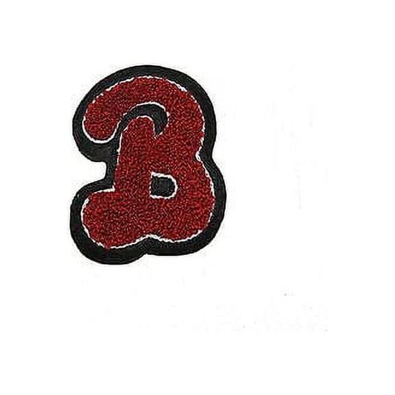 Lily 2 and 3/8"x 3.25" Chenille Letter B Sew On Letterman Jacket Patch Motif