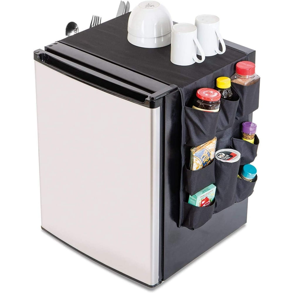 Smart Design Mini Fridge Organizer w/ 12 Pockets Durable Polyester