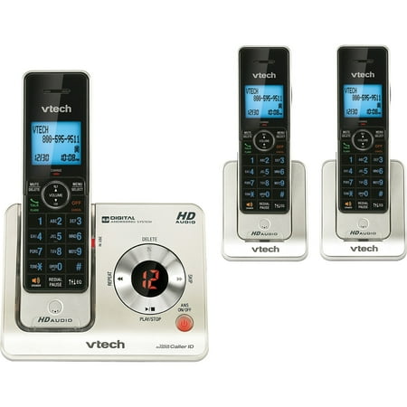 - VTech LS6425-3 Expandable Cordless Phone with Answering Machine & Caller ID/Call Waiting, 3 Handsets