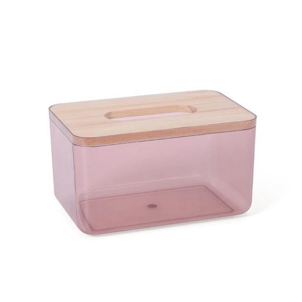 Minimalist Tissue Box Cover Holder, Modern Transparent Rectangular