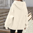 thumbnail image 4 of Ynynloco Women's Fall Zip Up Hoodies Sweatshirts with Pockets Long Sleeve Loose Fit Sweatshirt Trendy Y2K Track Jackets Spring Winter Clothing, 4 of 9