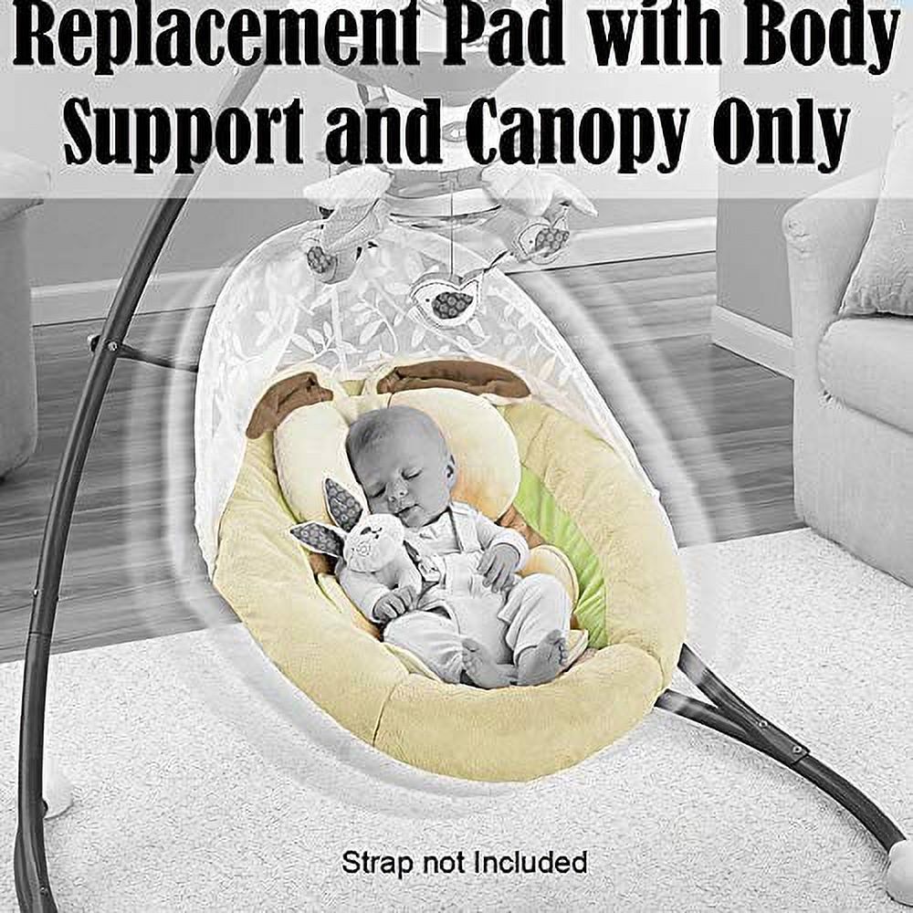 Replacement Parts for Cradle 'n Swing - Fisher-Price Cradle 'n Swing Snugabunny CCF38 - Includes Pad with Body Support and Canopy - image 3 of 8
