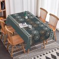 thumbnail image 5 of RisChhery Dark Teal Retro Table Cover,52x70 inch,Waterproof Dustproof Rectangle Tablecloth, 5 of 6