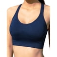 thumbnail image 1 of WLJ Women Solid Color Adjustable Rear Breasted Shockproof Cutout Yoga Sporty Bra, 1 of 7