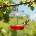 thumbnail image 2 of Vibrant Life Plastic Hummingbird Saucer with Rainproof Dome Feeder, Red, 12 oz Capacity, 2 of 9