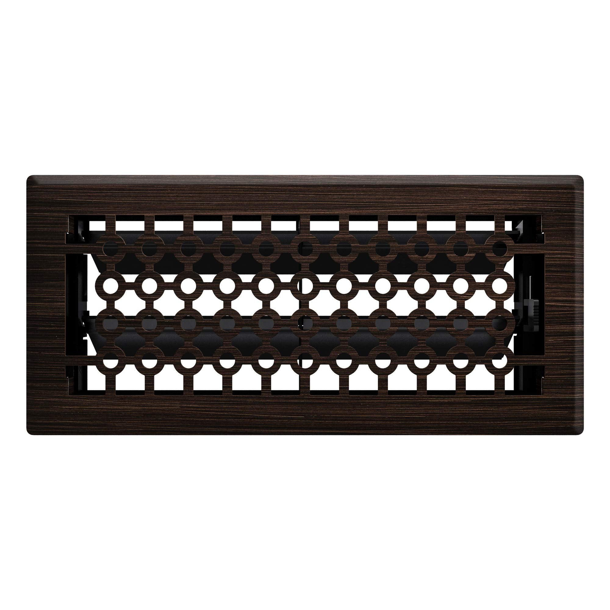 Imperial RG3413 San Francisco Decorative Floor Register, 4x10 Inch, Oil Rubbed Bronze, 5 Pack
