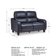 thumbnail image 3 of Signature Design by Ashley Mercomatic Ocean Power Reclining Loveseat, 3 of 22