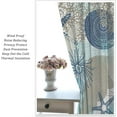 thumbnail image 5 of Coastal Blackout Curtains Ocean Starfish Coral Blue Green Bedroom Bathroom Living Room Kitchen Decor Rod Pocket 2 Panels 42x63in, 5 of 6