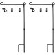 thumbnail image 1 of HOOSUN Soporte para bandera de jardín, soporte para mástil de bandera de jardín de primera calidad, pintura metálica con recubrimiento en polvo resistente a la intemperie con un clip de tigre y dos to, 1 of 4