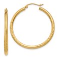 thumbnail image 1 of 14k Yellow Gold 2.5mm Round Hoop Earrings, 1 of 8