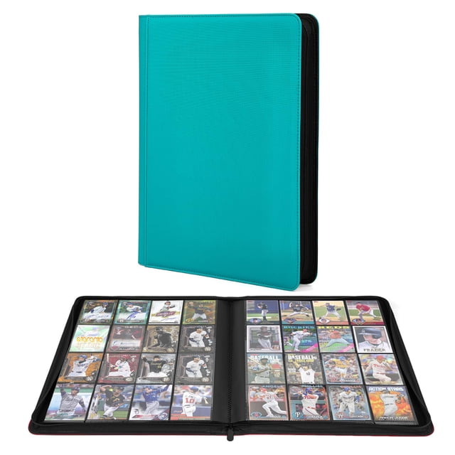 Carpeta para cartas coleccionables OTMOTMO con capacidad para más de 1000 cartas, 16 bolsillos, carga lateral