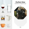 thumbnail image 6 of Naloa Realistic Style Cute Cat Leather Coasters for Drinks, Durable Drink Coasters 4 Set for Tabletop Protection, Luxurious Home Décor and Housewarming Gift ( {designName})Octagon, 6 of 6