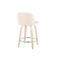thumbnail image 5 of LumiSource Brown Toriano 24" Fixed Height Counter Stool - Set of 2, 5 of 7