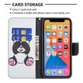 thumbnail image 3 of Allytech Wallet Case for iPhone 13 Mini (5.4 inch 2021 Release), Colorful Painting PU Leather Flip Folio Case with Card Holders Kickstand Shockproof Case for iPhone 13 Mini 2021, Cute Panda, 3 of 4