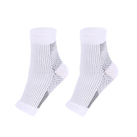 Wosthever 2 pares de calcetines de compresión de amplia aplicación para deportes y diario calcetines blancos S/M Type3 NO3