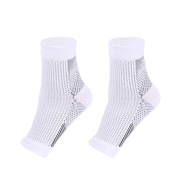 Wosthever 2 pares de calcetines de compresión de amplia aplicación para deportes y diario calcetines blancos S/M Type3 NO3