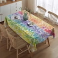 thumbnail image 2 of Pioneer Flower Floral Print Pattern Rectangle Tablecloth 60"x84",Waterproof Polyester Rectangle Table Cloth, Wipeable Spillproof Polyester Tablecloth for Dining, Camping, Indoor and Outdoor, 2 of 5