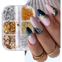 6 Colors Holographic Nail Foil Glitter Flakes Irregular 3D Sparkly Aluminum Foil  Flake Gold Silver Colorful Nail Art Design Glitter Flakes Confetti Acrylic  Nail Art Supplies for Women DIY Nails P4