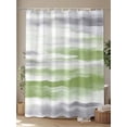 thumbnail image 4 of Sage Green Gray Shower Curtain Set, Waterproof Shower Curtains for Bathroom, Neutral Abstract White Ombre Texture Washable Fabric Cloth Bath Curtain for Bathtub Decoration with Hooks 72x78 Inches, 4 of 6