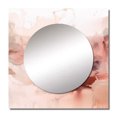 thumbnail image 2 of Designart "Delicate Marble Pink Abstract II" Abstract Square Mirror For Wall Decor - Large Pink Square Printed Wall Mirror Art - Square Modern Mirror - Wall Mounted Square Large Mirror, 2 of 5