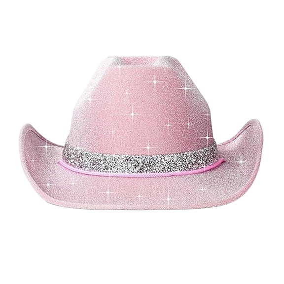 Karoyedx Western Hat for Kids Boys Western Cowboy Hat for Kids Boy Girl Classic Cowboy Cowgirl Dress Up Hat with Buckle Belt Pink Size,9-15 Years