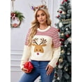 thumbnail image 6 of Ugly Christmas Sweaters for Women Cute Fuzzy Funny Wintertime and Holiday Parties Knitted Pullover Sweater Beige XL, 6 of 10