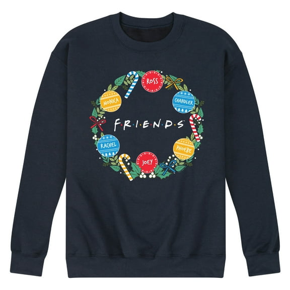 Friends - Wreath - Men's Crew Neck Fleece Pullover