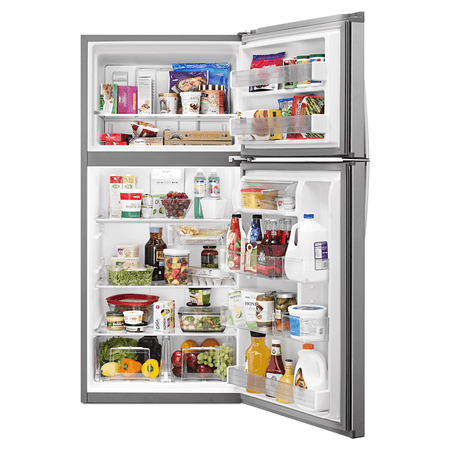 Whirlpool - 19.2 Cu. Ft. Top-Freezer Refrigerator - Monochromatic Stainless Steel