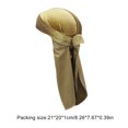 thumbnail image 3 of Velour Headwraps Assorted Colors Long Tail Pirate Hat Windproof Styles Elastic Single-layer Single Layer Attractive Elasticity Comfortable Hair Bonnet Gold, 3 of 4