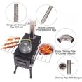 thumbnail image 5 of Lineslife Hot Tent Stove Wood Burning with Glass, Portable Camping Wood Stove with Windproof Chimney for Tent Shelter Outdoor Cooking Heating, Black, 5 of 9