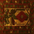 thumbnail image 1 of Ahgly Company Indoor Square Persian Yellow Traditional Area Rugs, 4' Square, 1 of 4
