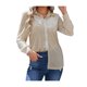 thumbnail image 3 of VISgogo, camisas de terciopelo salvaje a la moda para mujer, blusas de manga larga con cuello vuelto de Color sólido, blusas informales con botones para primavera y otoño VISgogo moda, 3 of 9