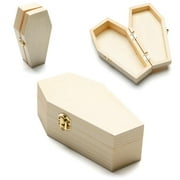6" Miniature Wooden Coffin Box