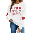 thumbnail image 2 of Craaazy Women's Cute Valentines Day Tops Fashion Love Heart Printed Valentines Shirts Gifts, 2 of 8