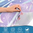 thumbnail image 3 of Yayeee Kitchen Curtains Tier Pair Light Filtering 27"x36" Rod Pocket Short Cafe Window Panel, Purple Night Deer, 3 of 7