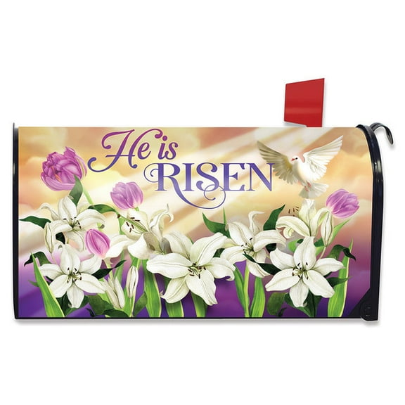 Briarwood Lane He Is Risen Lilies Easter Mailbox Cover