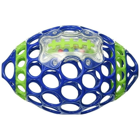 Grab Rattle - Oball Grab & Rattle Football Baby, Blue/Green