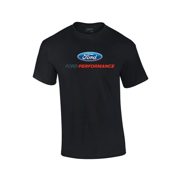 Ford Performance Logo Adult Short Sleeve T-shirt-Black-Small