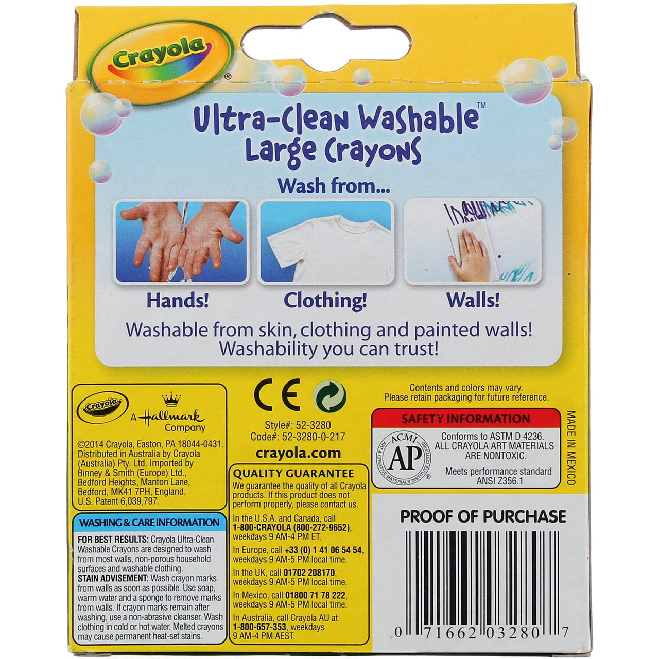 Crayola Ultra-Clean Crayons, Large, 8 Ct (5 pack)