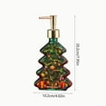 thumbnail image 3 of Steadline Christmas Tree Shaped Glass Soap Dispenser with Gold Accents for Bathroom Decor and Holiday Styling, Elegant Liquid Bottle for Valentine's Day Home Refresh and Winter Entertaining, 3 of 6