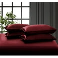 Seasonwood Satin Sheets Queen Satin Sheets Burgund 1800 Microfiber 4pcs