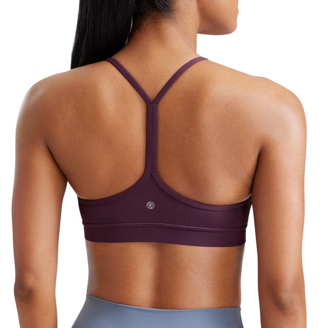 Sujetador deportivo CRZ YOGA Butterluxe para mujer, espalda en Y acolchado, espalda cruzada