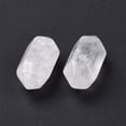 thumbnail image 3 of 20pc Natural Quartz Crystal Double Terminal Pointed Pendants Rock Crystal Faceted Bullet Charm 18.5~20x8~9x8~9mm Hole: 1.5mm, 3 of 4
