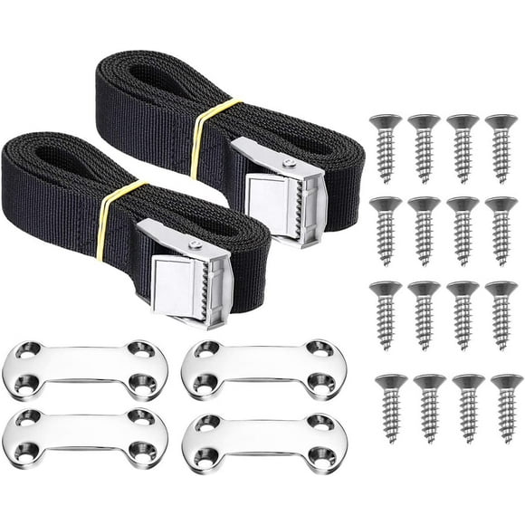 Cooler Tie-Down Strap Kit Buckle Lashing Straps 22 Pieces for Coolers Keep Coolers and Prevent Skids in Ship Deck Truck Chassis Trailers