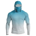 thumbnail image 2 of Trgacdwlo S-4XL Gradient Mens UPF 50+ Sun Protection Hoodie Raglan Long Sleeve Thumb Hole Men Rash Guard with Face Mask Mens Fishing Shirt, 2 of 10