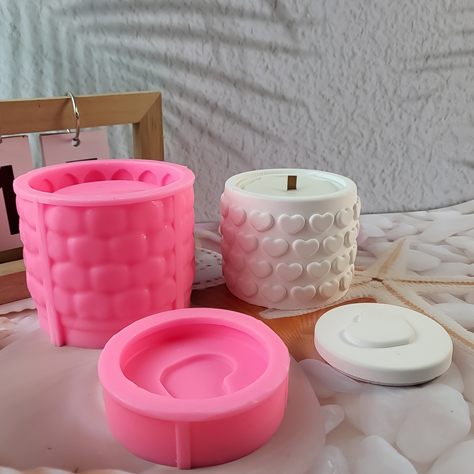 Handmade Cylinder Cup Molds Silicone Moulds Jar Molds Plaster Molds Epoxy Resin Molds for Making