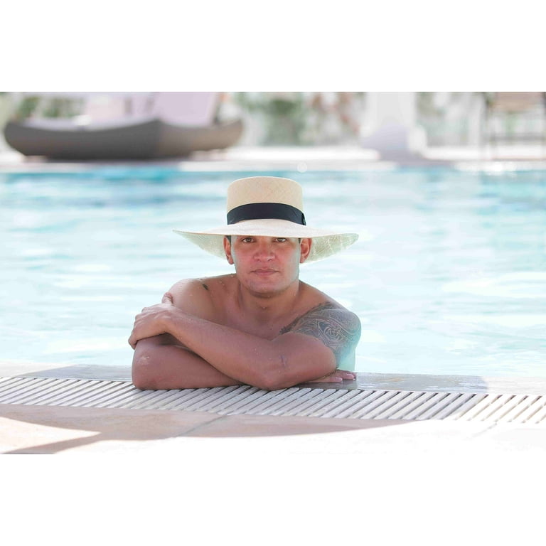 Gamboa Original Panama Hat for Men and Women Gambler Wide Brim Straw Hat  for Summer and Vacation